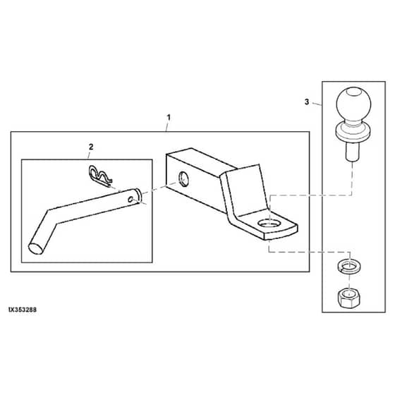 John Deere XUV590M - PC13271 - Draw Bar - ST563083