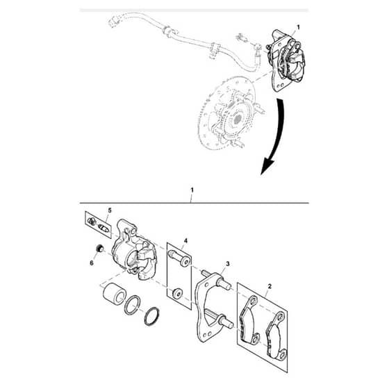 John Deere XUV590M - PC13271 - Brake Caliper ( - 020000) - ST890949
