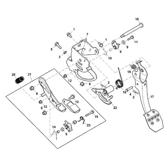 John Deere XUV590M - PC13271 - Brake Pedal - ST891027