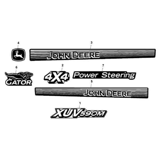 John Deere XUV590M - PC13271 - Labels - ST891661
