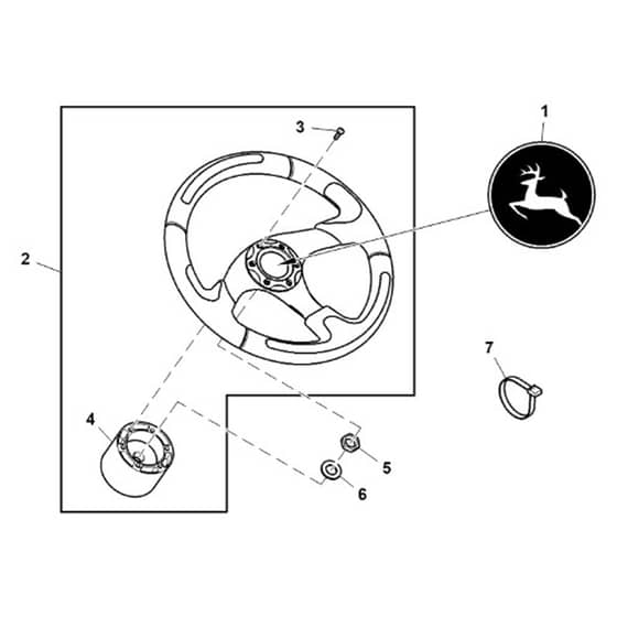 John Deere XUV590M - PC13271 - Steering Wheel - ST892521