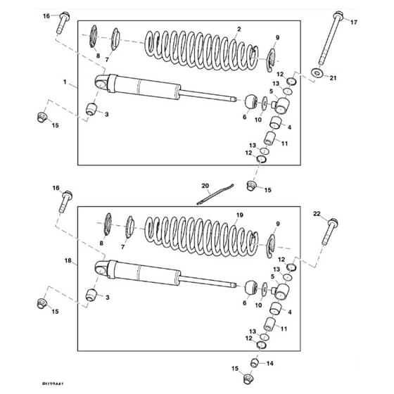 John Deere XUV590M - PC13271 - Shock Absorber - ST893148