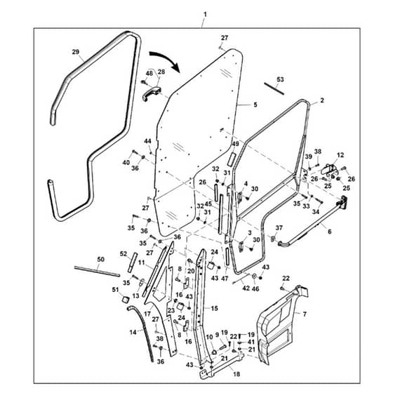 John Deere XUV590M - PC13271 - Door Kit - ST935506