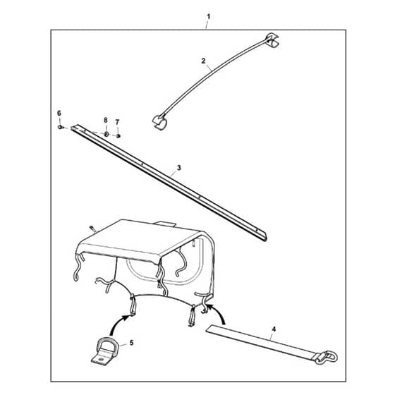 John Deere XUV590M - PC13273 - Canvas Roof - ST851437