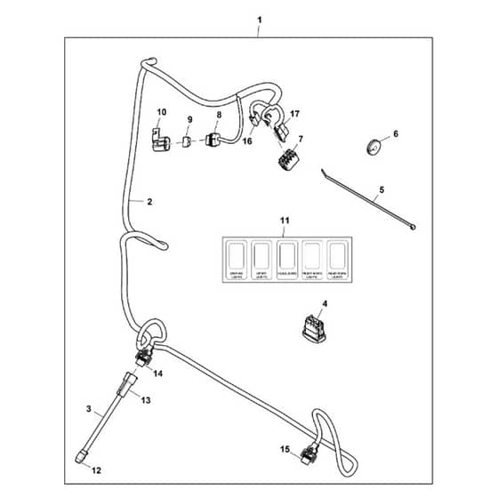 John Deere XUV590M - PC13273 - Rear Roof - ST855607