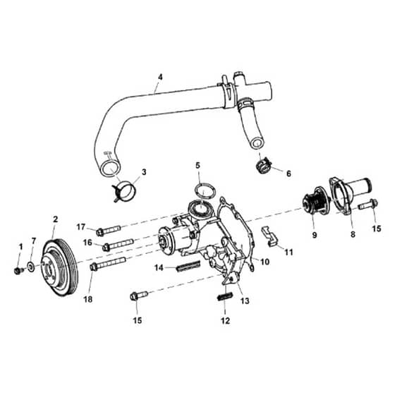 John Deere XUV590M - PC13273 - Water Pump - ST890363