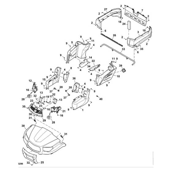 John Deere XUV590M - PC13273 - Hood - ST892482