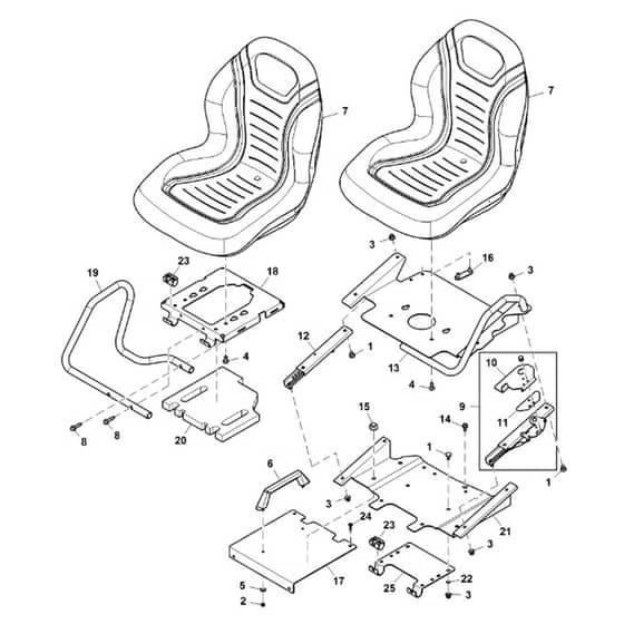John Deere XUV590M - PC13273 - Seat - ST892570