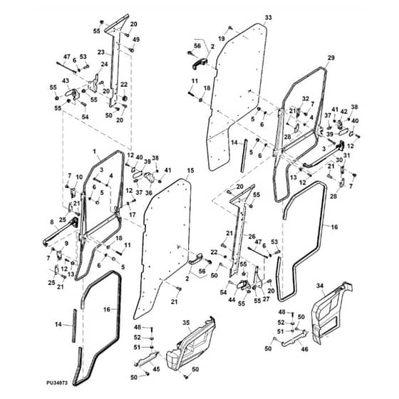 John Deere XUV590M - PC13273 - Rear Door - ST927824