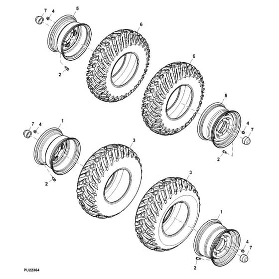 John Deere XUV590M - PC13273 - Wheels ( - 030000) - ST969577