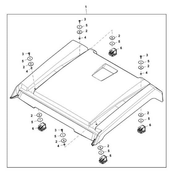 John Deere XUV590M - PC16084 - Roof Kit - ST1002810