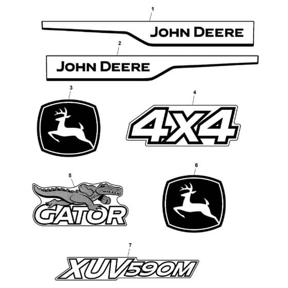 John Deere XUV590M - PC16084 - Labels - ST1003558