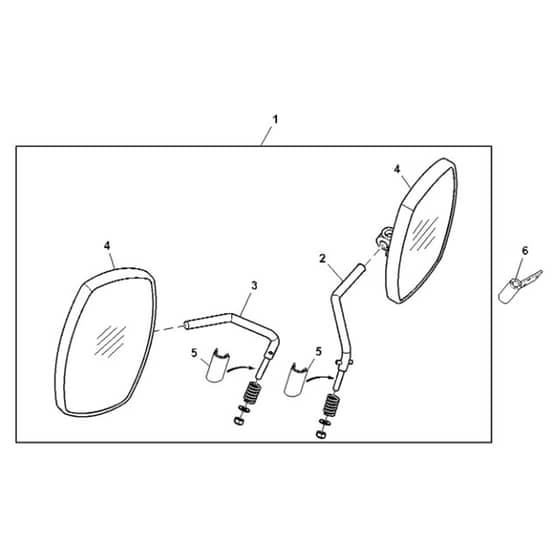John Deere XUV590M - PC16084 - Exterior Mirror - ST1009534