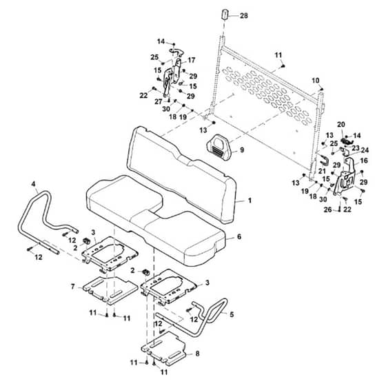 John Deere XUV590M - PC16088 - Bench Seat - ST1001295