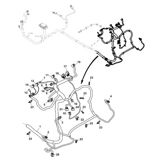 John Deere XUV590M - PC16088 - Chassis Wiring (1/2) - ST1002172