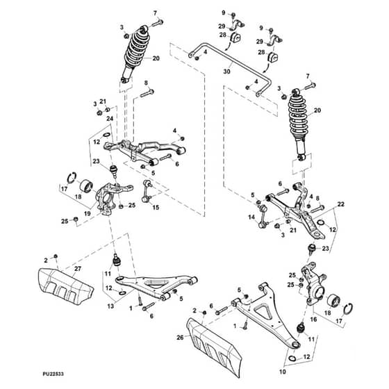 John Deere XUV590M - PC16088 - Front Suspension - ST1002559
