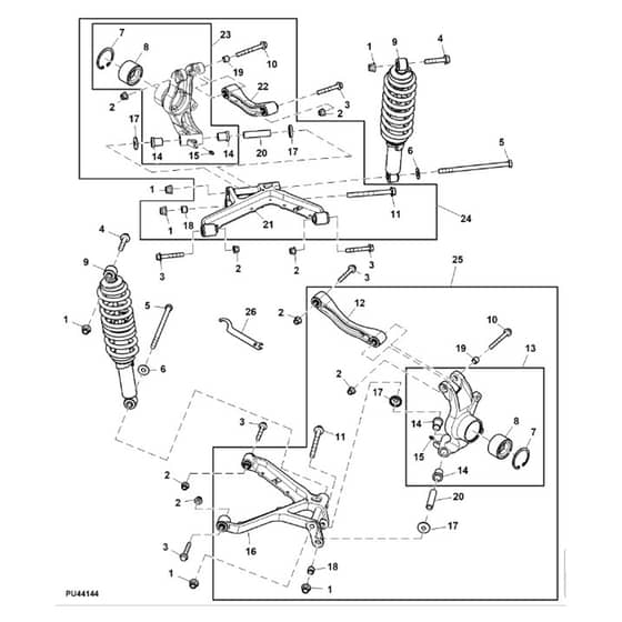 John Deere XUV590M - PC16088 - Rear Suspension - ST1002560
