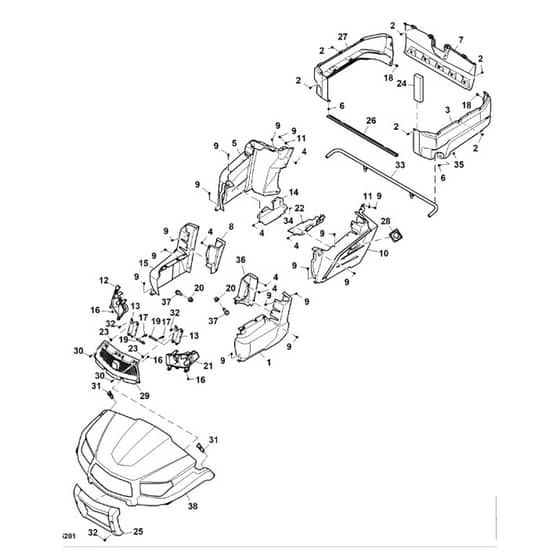 John Deere XUV590M - PC16088 - Hood - ST1002601
