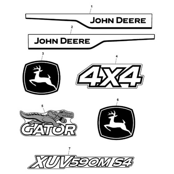 John Deere XUV590M - PC16088 - Labels - ST1003559