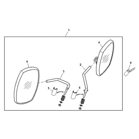 John Deere XUV590M - PC16088 - Exterior Mirror - ST1009534