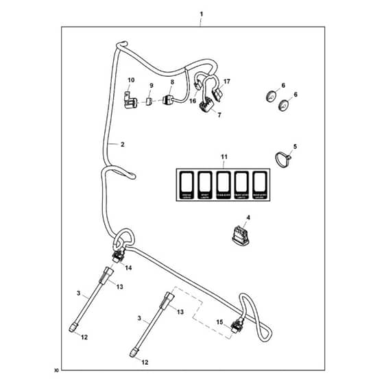 John Deere XUV590M - PC16088 - Rear Roof - ST1030286