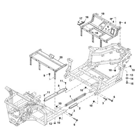 John Deere XUV590M - PC16088 - Frame ( - 080000) - ST999774