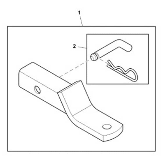 John Deere XUV825E - PC13310 - Drawbar Kit - ST850390