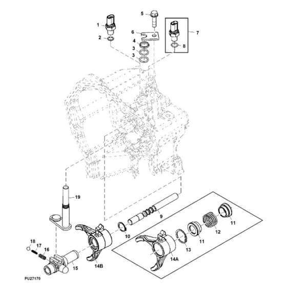 John Deere XUV825E - PC13310 - Range Shifter - ST897161