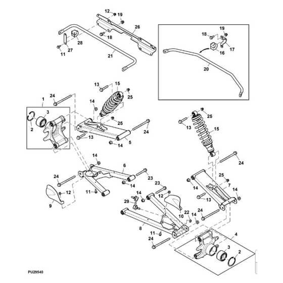 John Deere XUV825E - PC13310 - Rear Suspension - ST897402