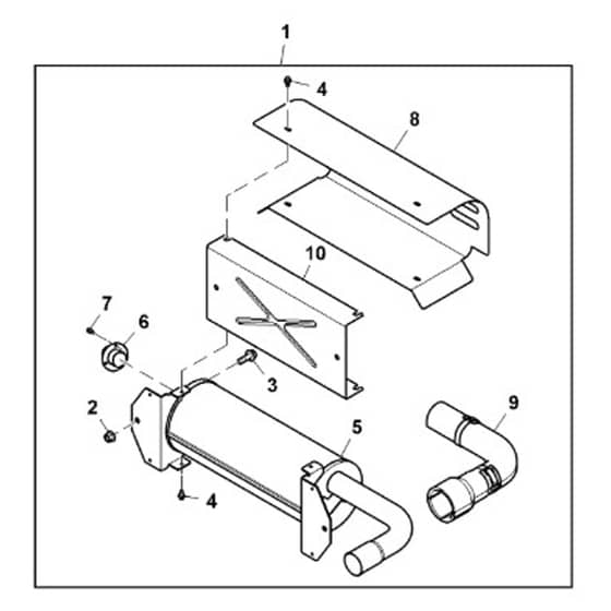 John Deere XUV825E - PC13310 - Muffler Kit - ST927147