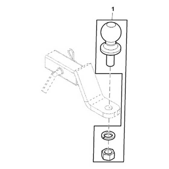 John Deere XUV825E - PC13310 - Hitch Ball - ST927202