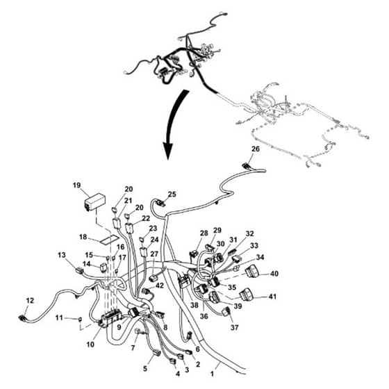 John Deere XUV825i - PC9958 - Chassis Wiring (080001 - 130000) - ST1053974