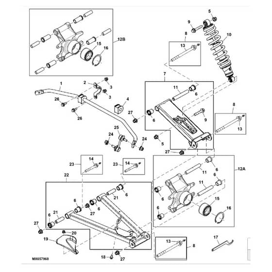 John Deere XUV825i - PC9958 - Rear Suspension ( - 110000) - ST562973