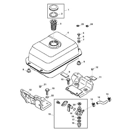 John Deere XUV825i - PC9958 - Fuel Tank - ST563069