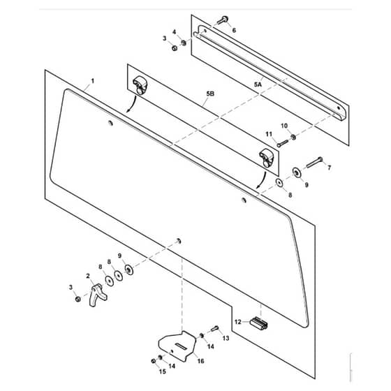 John Deere XUV825i - PC9958 - Rear Windscreen - ST565269