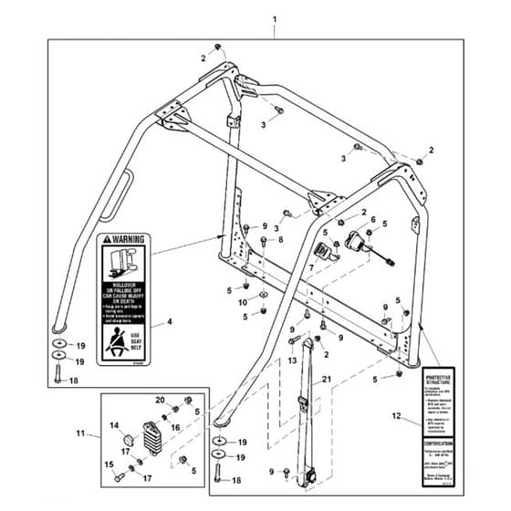 John Deere XUV825i - PC9958 - Occupant Protection - ST575863