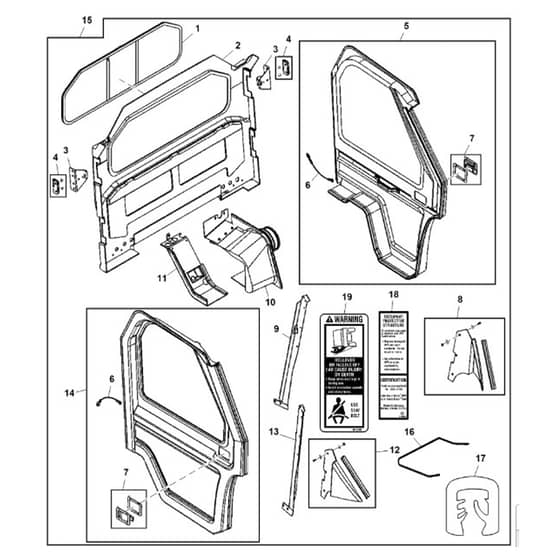 John Deere XUV825i - PC9958 - Occupant Protection ( - 060000) - ST774229