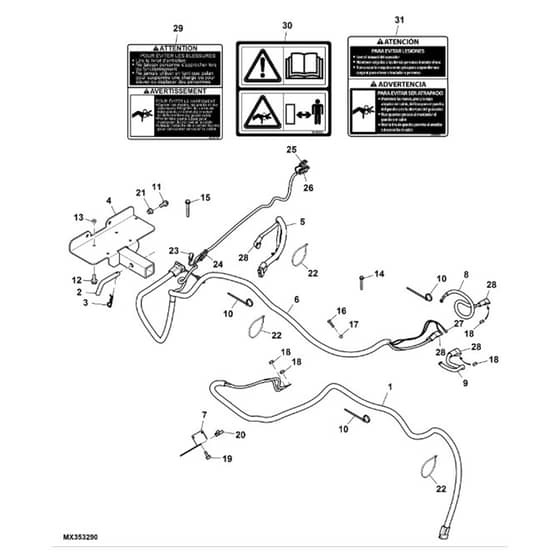 John Deere XUV825i - PC9958 - Winch Receiver - ST790218