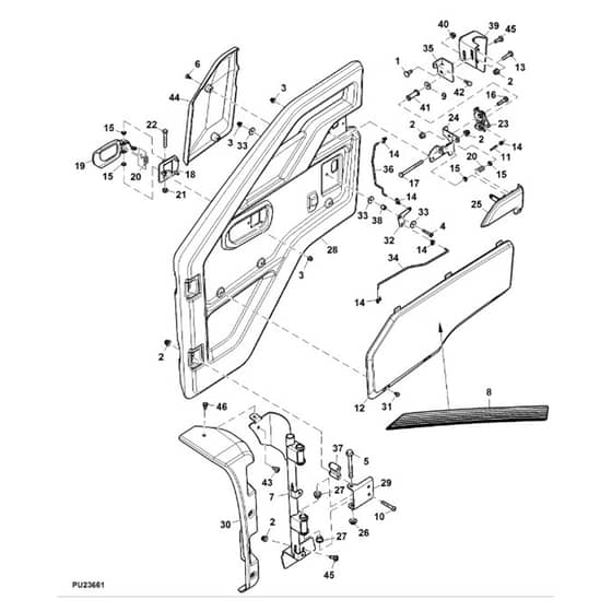 John Deere XUV825i - PC9958 - Doors (080001 - ) - ST917873