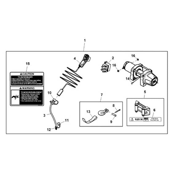 John Deere XUV825i - PC9958 - Winch Kit - ST919079