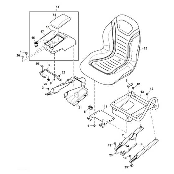 John Deere XUV825M - PC13308 - Seat - ST897537