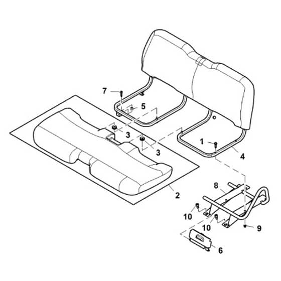 John Deere XUV825M - PC13308 - Bench Seat - ST897589
