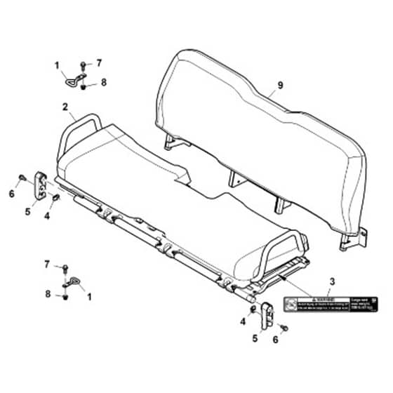 John Deere XUV825M - PC13308 - Bench Seat - ST897595