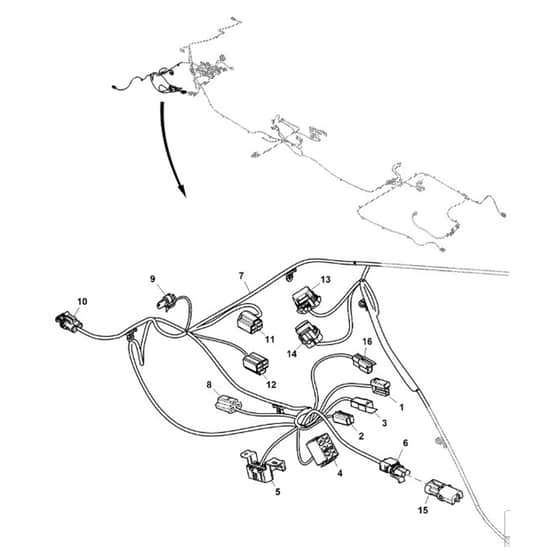 John Deere XUV825M - PC13308 - Chassis Wiring (2/2) - ST897637