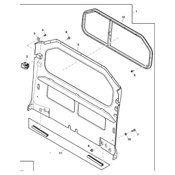 John Deere XUV825M - PC13308 - Rear Panel - ST926554