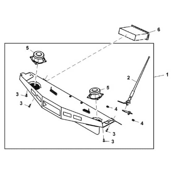 John Deere XUV825M - PC13309 - Stereo Mounting - ST771992