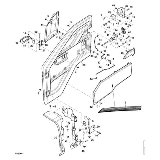 John Deere XUV825M - PC13309 - Doors - ST896524