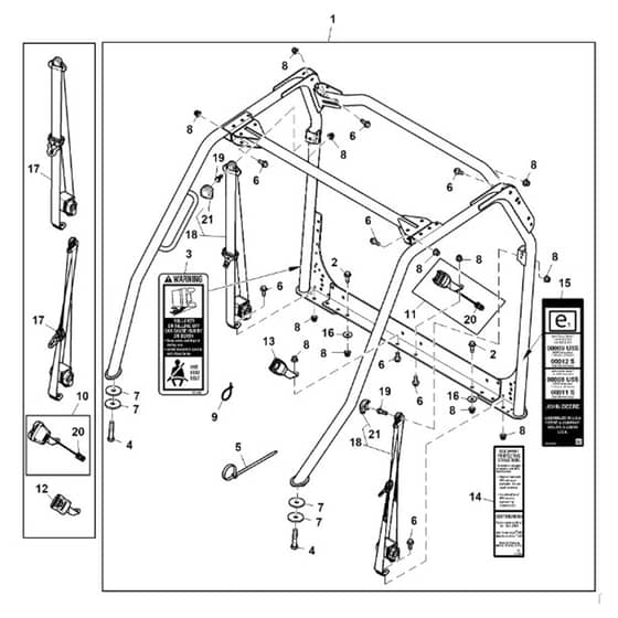 John Deere XUV825M - PC13309 - Occupant Protection - ST897061