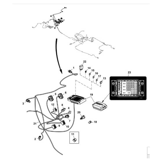 John Deere XUV825M - PC13309 - Chassis Wiring (1/2) - ST897863