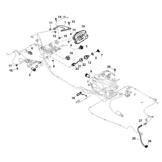 John Deere XUV825M - PC13309 - Instrument Cluster ( - 020000) - ST897888